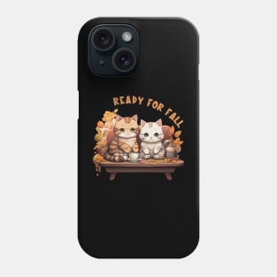 Two Kitties Ready For Fall Phone Case