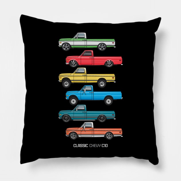 Six Trucks Pillow by JRCustoms44