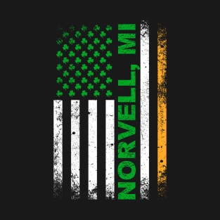 Irish American Flag NORVELL, MI T-Shirt