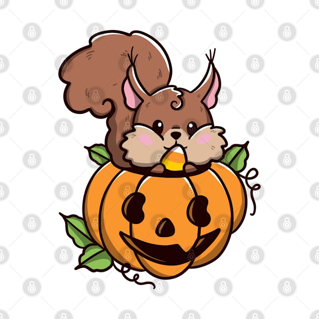 Squirrel halloween by Jurassic Ink