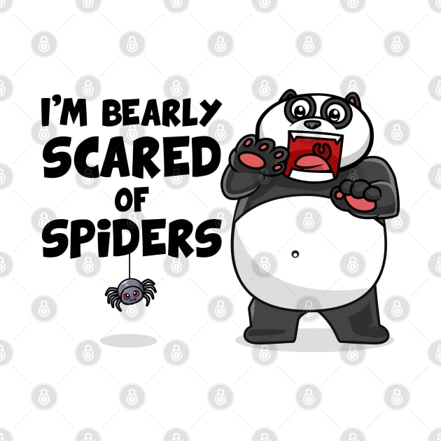 Bearly scared of spiders (on light colors) by Messy Nessie