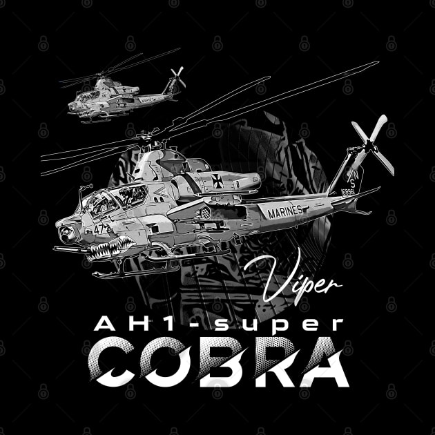 AH-1 Cobra helicopter by aeroloversclothing