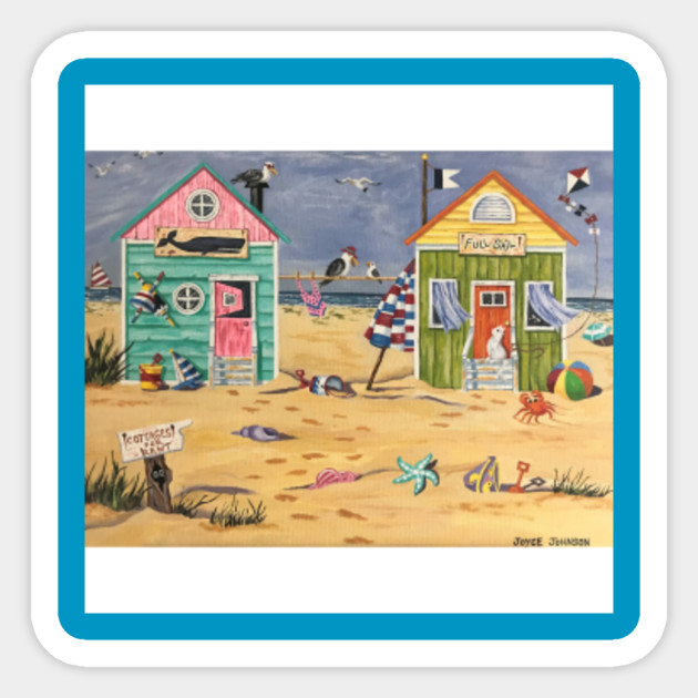 Beach Retreats Beach Cottage Sticker Teepublic
