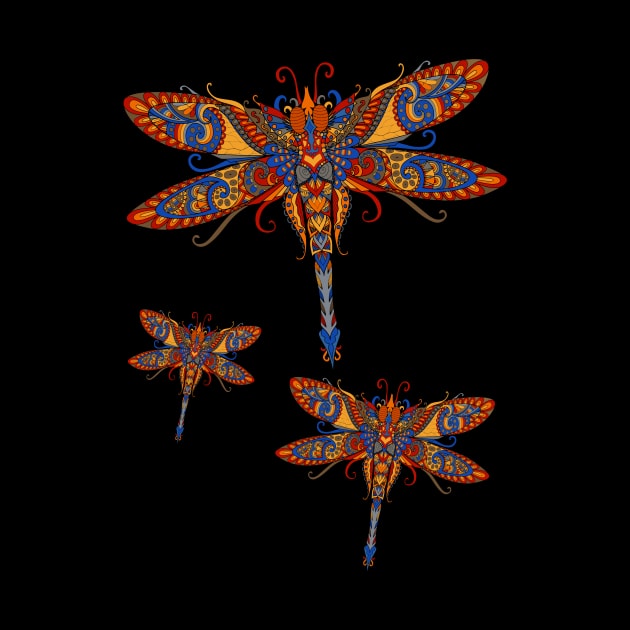 Ornate Dragonflies by AlondraHanley