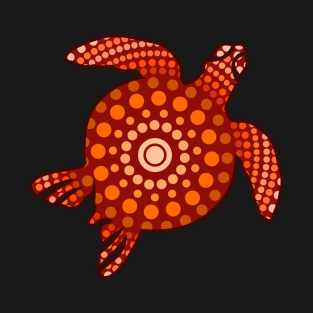 Red Turtle Aboriginal Art T-Shirt