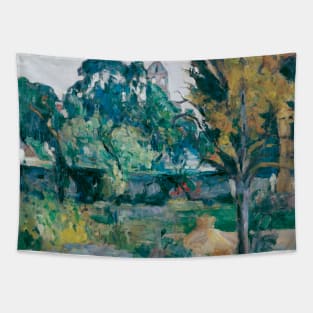 Landscape With Tower by Paul Cezanne Tapestry