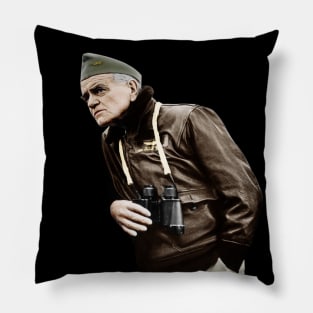 Admiral William Bull Halsey - On Ship WWII - Colorized Pillow