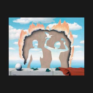 Rene Magritte Couple Burn T-Shirt