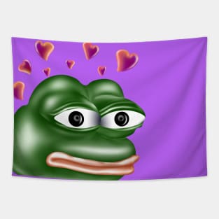 Love meme with hearts Tapestry