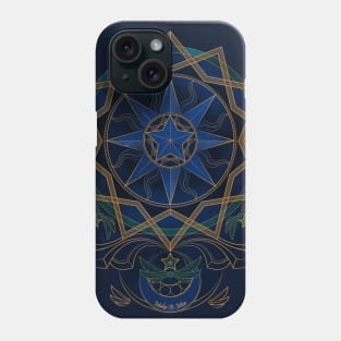 Blue Enchantment: Celestial Suns, Moons, Stars Phone Case