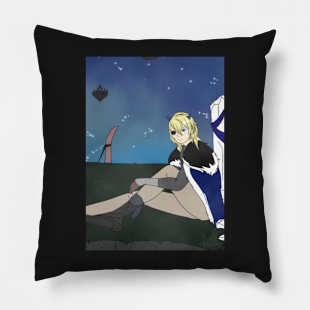 Fantasy demon dimitri Pillow by BWolfDraws