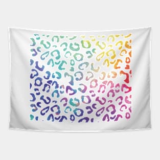 Rainbow leopard print Tapestry