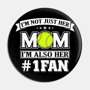 Mom Number One Fan Softball Baseball Player Pin