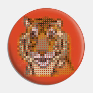 Animals Portrait Tiger in Dots Pin