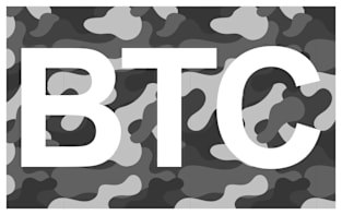 Bitcoin Black and White Camo Inside Magnet