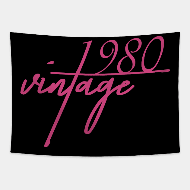 1980 Vintage. 40th Birthday Cool Gift Idea Tapestry by FromHamburg