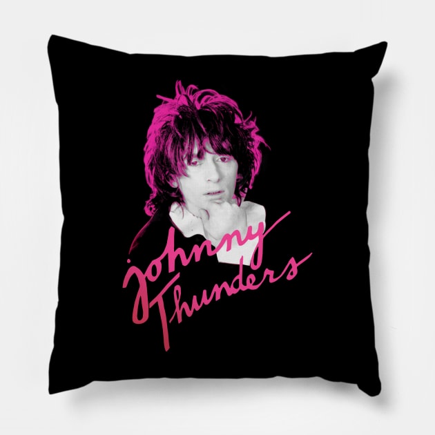 Johnny Thunders Custom Rock Pillow by Hoang Bich