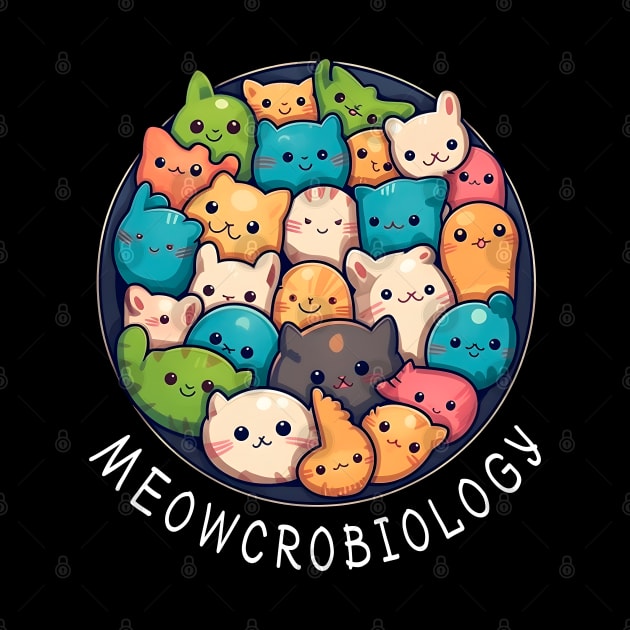 Meowcrobiology - Funny Microbiology Science Cat Lover by Ai Wanderer