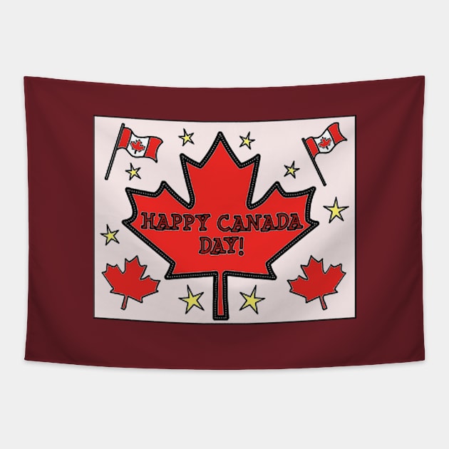 Happy Canada Day Tapestry by Artubble