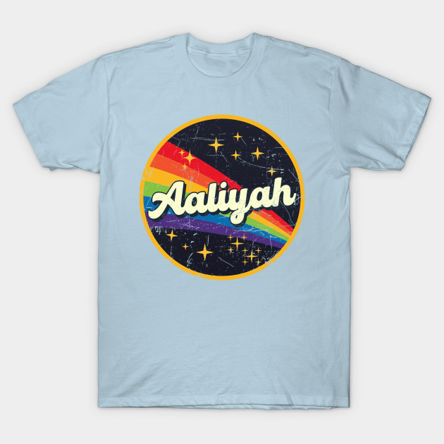 Discover Aaliyah // Rainbow In Space Vintage Grunge-Style - Aaliyah - T-Shirt