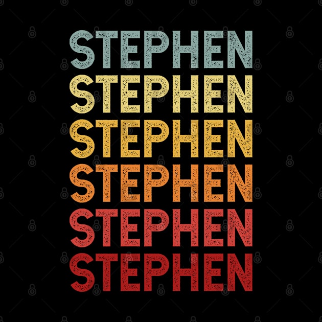 Stephen Name Vintage Retro Gift Named Stephen by CoolDesignsDz