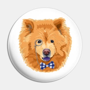 hipster dog chow-chow Pin