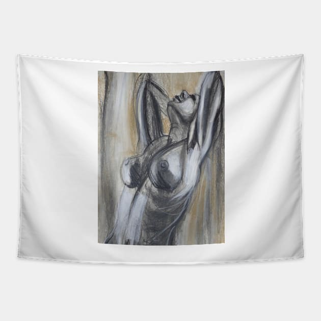 Satisfaction - Female Nude Tapestry by CarmenT