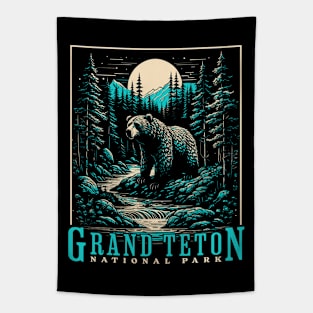 Grand Teton Wyoming US National Park Hiking Mountains Tapestry