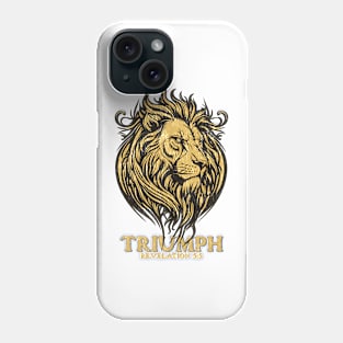 Majestic Triumph Distressed Lion Print - Revelation 5:5 Phone Case