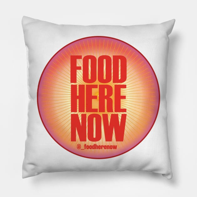 Food Here Now Logo Pillow by Food Here Now