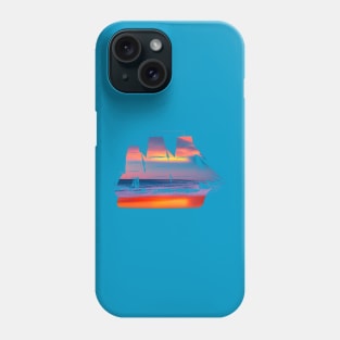 Sunset yacht Phone Case