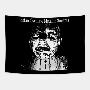 Satan Oscillate Metallic Sonatas - Horror Comic Tapestry