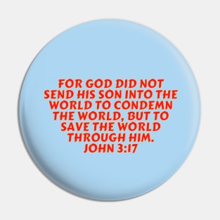 Bible Verse John 3:17 Pin