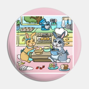 Bunny couple baking Pin