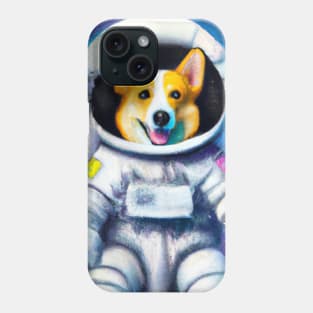 Corgi Space Rainbow Astronaut Phone Case