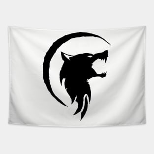 The Lone Wolf (Black) Tapestry