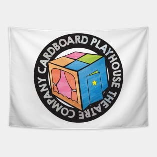 Cardboard Playhouse Round Logo Tapestry