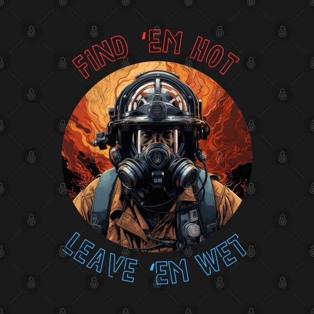 Firefighter Birthday Funny Find Them Hot Leave Them Wet by Nightarcade