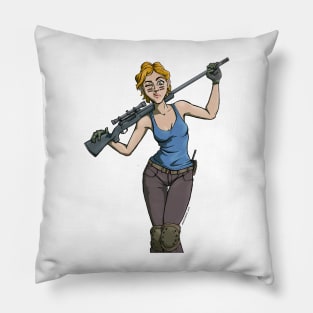 Sniper Girl Pillow