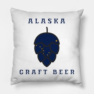 Alaska State Flag United States of Craft Beer Pillow