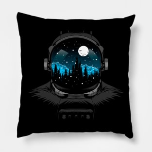 Astronaut crystal snow Pillow