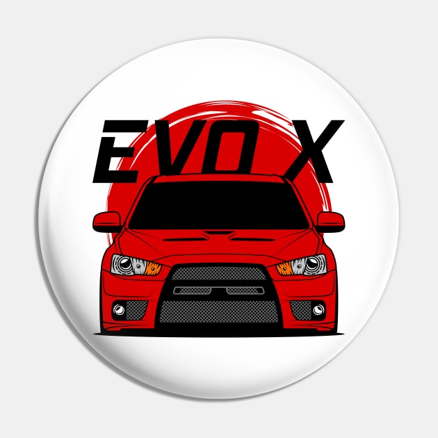 Red EVO X Pin by GoldenTuners