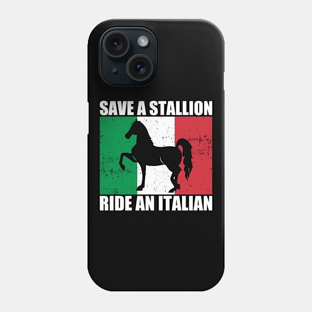 Save A Stallion Ride An Italian Phone Case by GreenCraft