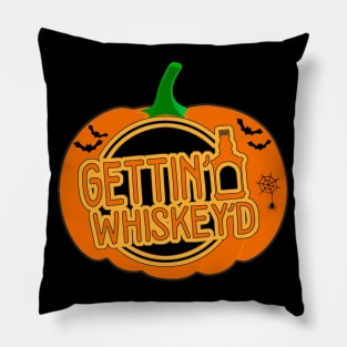 Gettin' Whiskey'D Black Carving Pillow