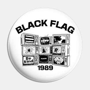 Black flag TV classic Pin