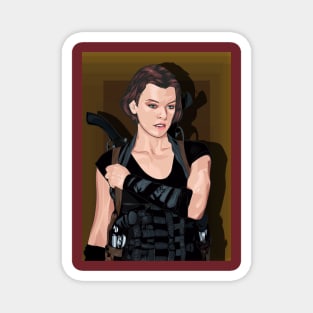 Alice Resident Evil in vector art Magnet