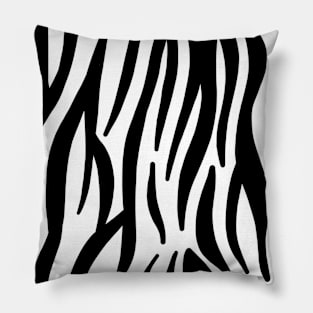 1980s preppy modern animal black and white zebra print Pillow