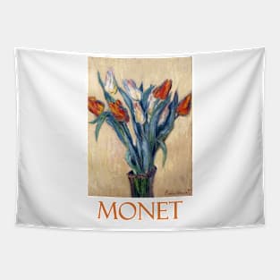 Vase of Tulips by Claude Monet Tapestry