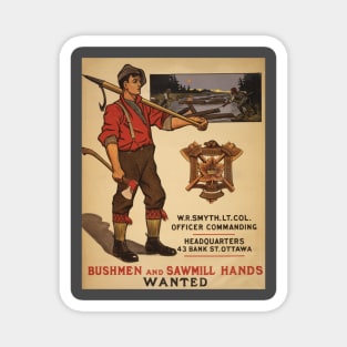 Vintage Canadian Forestry Battalion Magnet