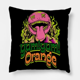 yum yum orange japan ska Pillow